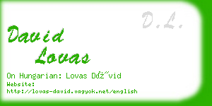 david lovas business card